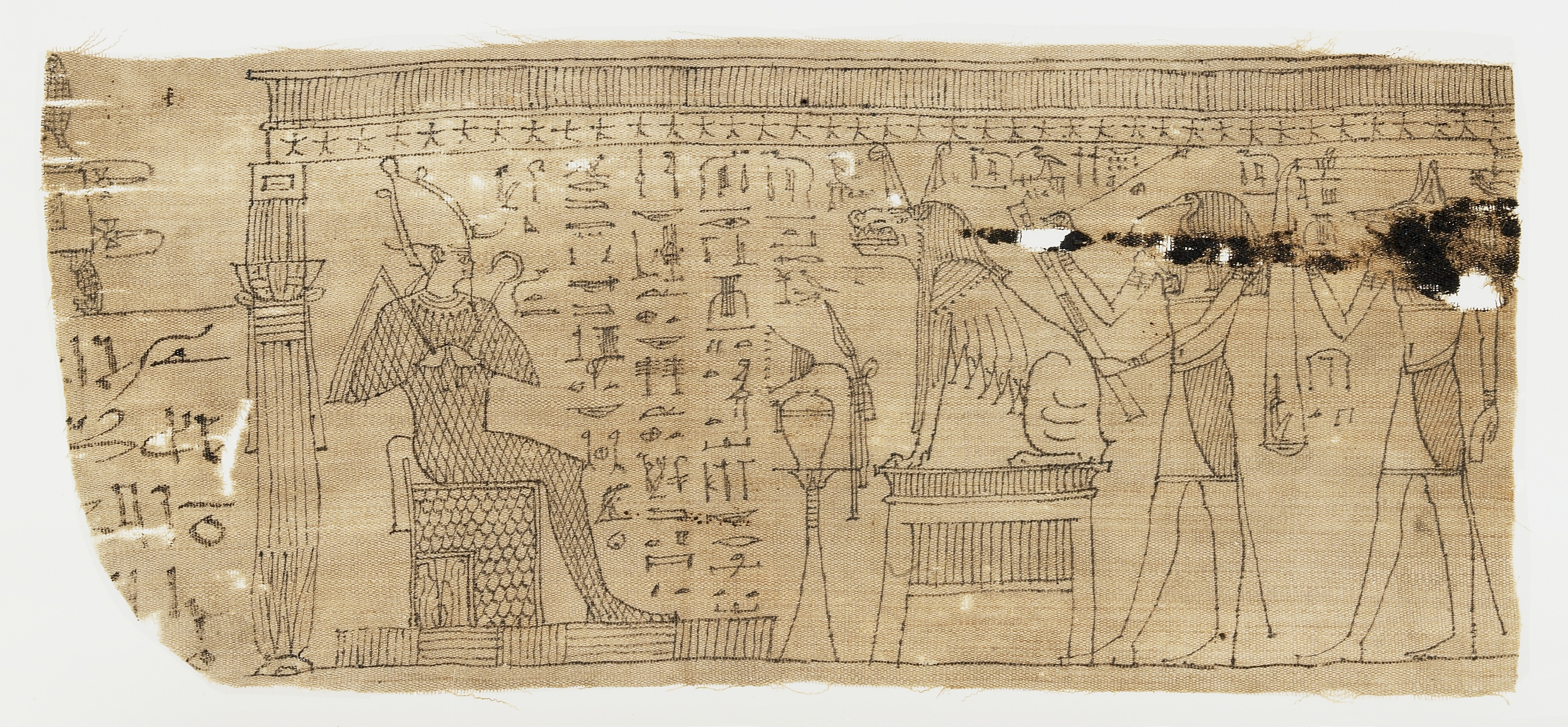 Fragmenten van het Dodenboek op mummiewindel