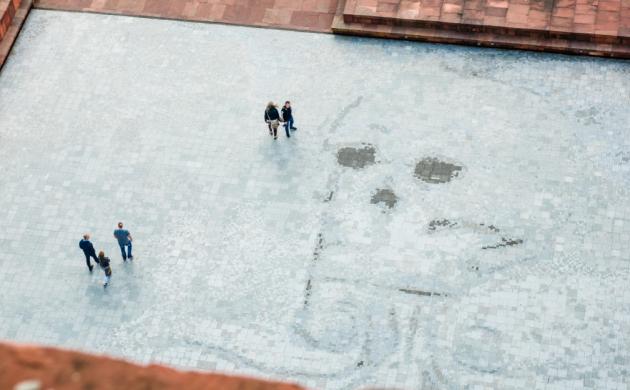mozaïek afbeelding van een doodskop